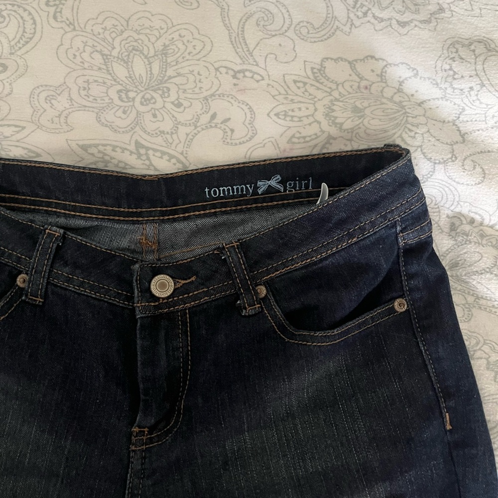 Tommy Hilfiger Dark Indigo Bootcut Jeans with Contrast Stitching - Picture 3 of 5